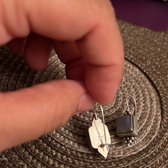 925 Sterling Silver With Stone Earrings - Picture 3 of 3